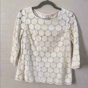 Boden Cream Lace Top